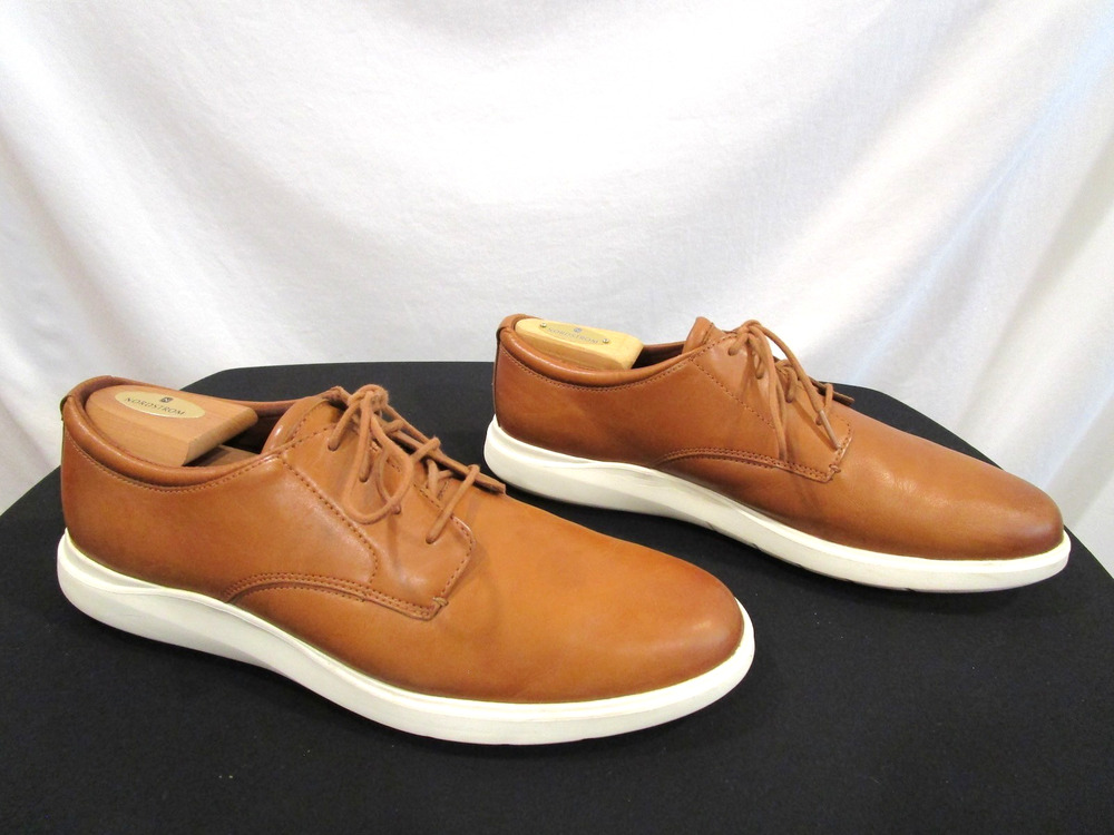 Cole Haan Grand OS Essex Brown Leather Plain Toe Oxford Sneaker Men 11 M